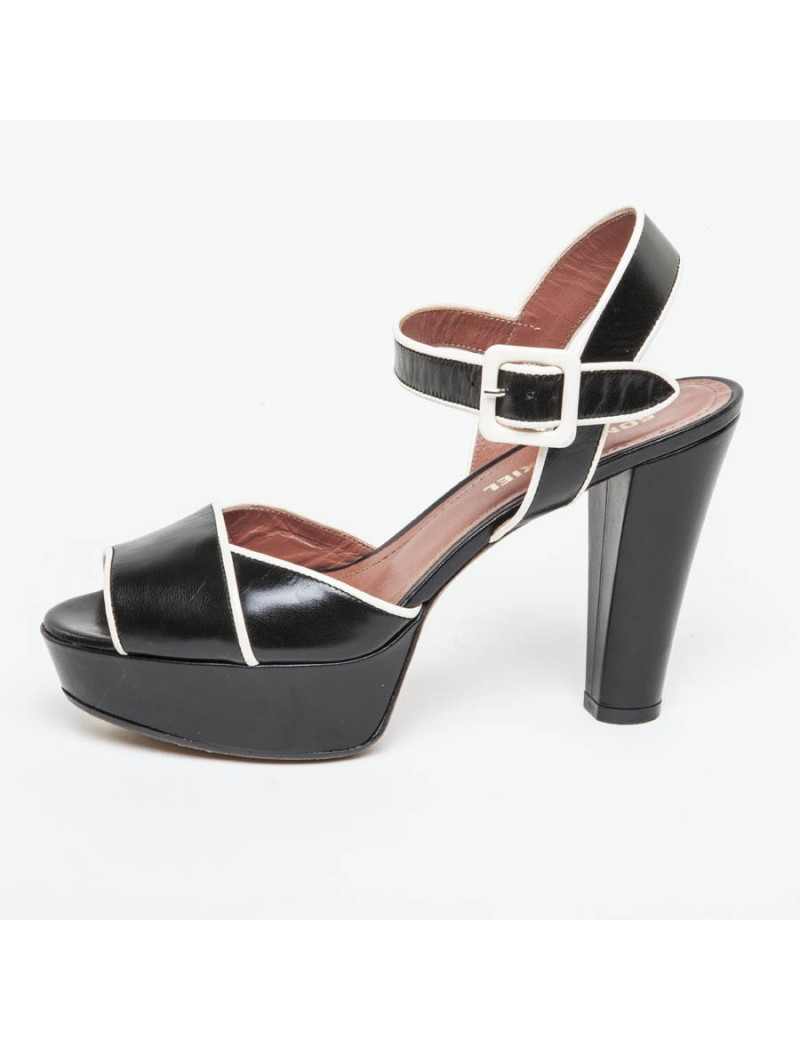 SONIA RYKIEL T 37 en two-tone leather high sandals