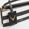 VALENTINO leather two-tone black and beige bag