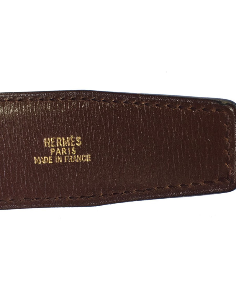 Belt: HERMES reversible black and brown leather T72