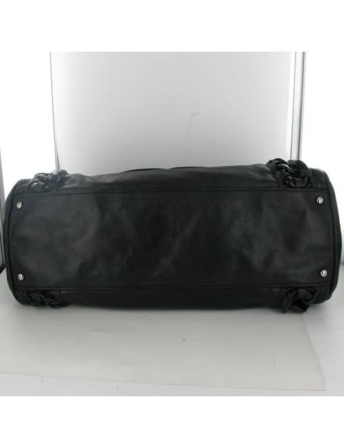 Sac cabas cuir noir CHANEL
