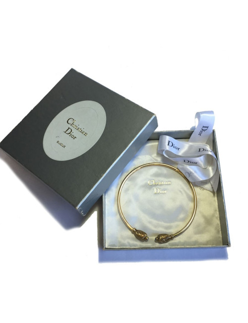 Collier CHRISTIAN DIOR Vintage en métal doré