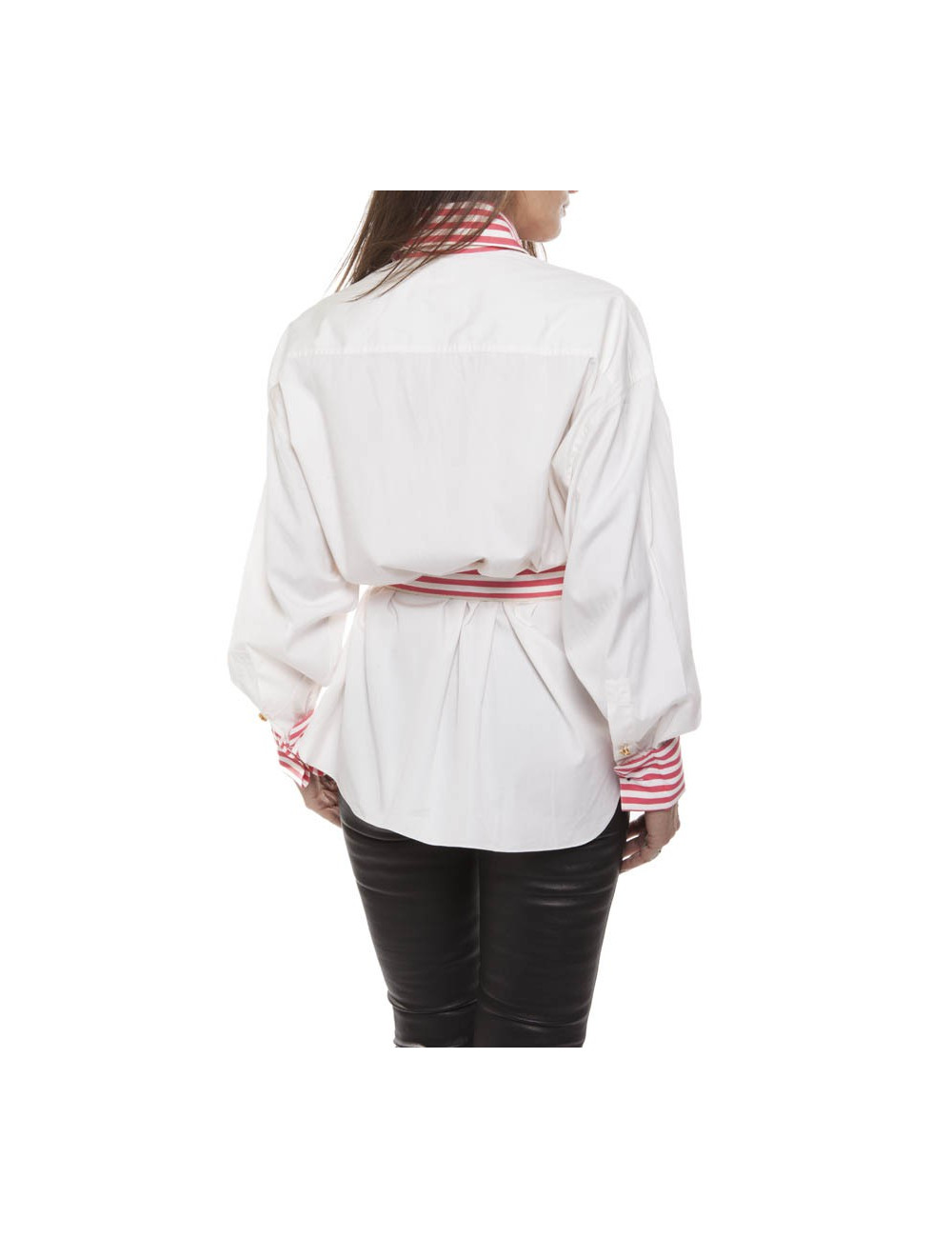 Shirt White CHANEL and double CC rose