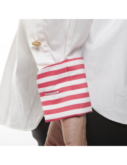 Shirt White CHANEL and double CC rose