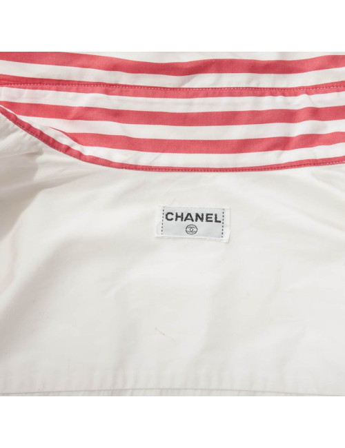 Shirt White CHANEL and double CC rose