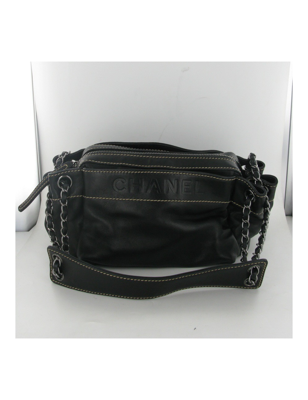 Sac cuir noir CHANEL