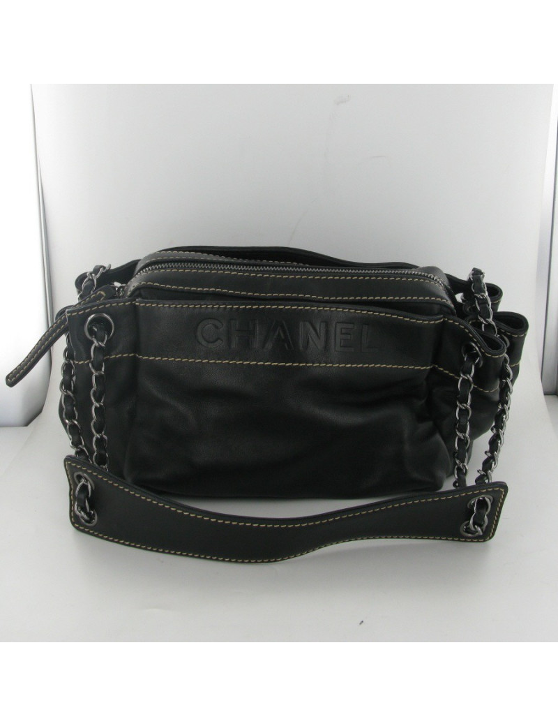 Sac cuir noir CHANEL