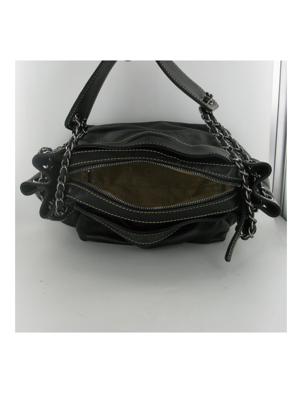 Sac cuir noir CHANEL