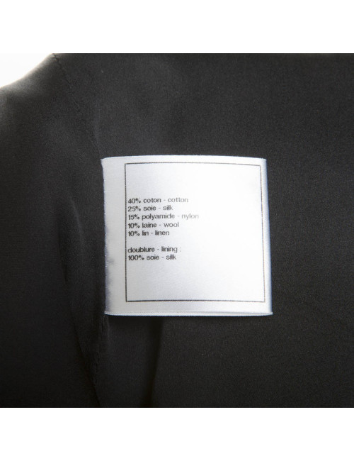 CHANEL 'Paris-Shanghai' dress in silk blue tweed and wool size 38EU