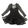 Black VALENTINO T40 IT/36 FRorganza cocktail dress with Ruffles