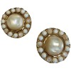 Boucles d'oreille clips CHANEL perles nacrée Vintage