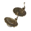  CHANEL Vintage clip-on earrings in gilt metal, molten glass and rhinestones