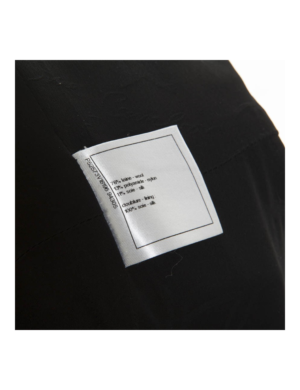 Robe CHANEL T 36 laine noire