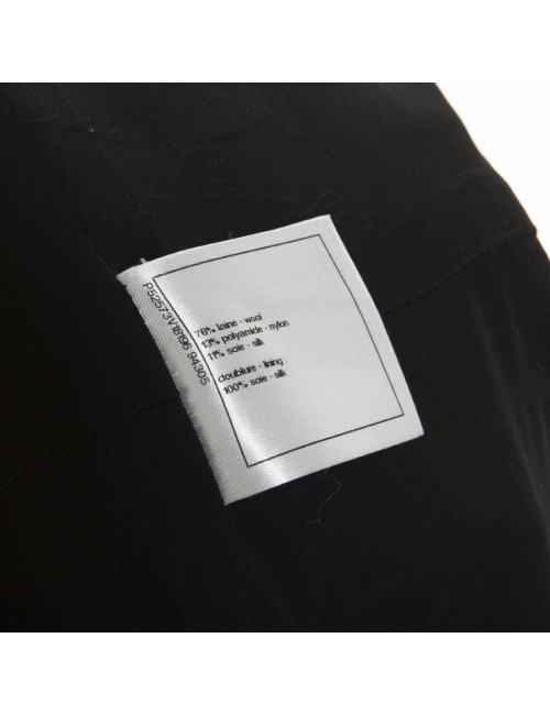 Robe CHANEL T 36 laine noire