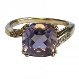 Gold yellow, amethyst and bright ring MAUBOUSSIN "Love hangover" T 52