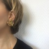 CHANEL Vintage clip-on earrings in gilt metal