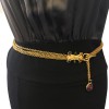 BALENCIAGA belt in gilded metal chain, rhinestones and resin