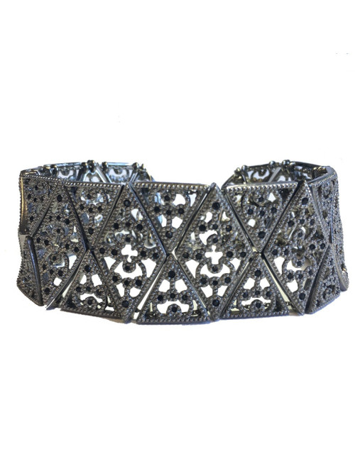 Collier CHRISTIAN DIOR métal argent vieilli 