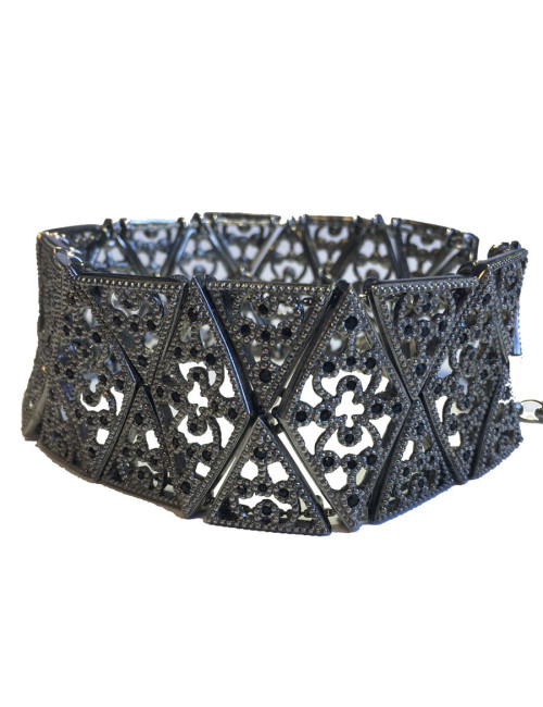 Collier CHRISTIAN DIOR métal argent vieilli 