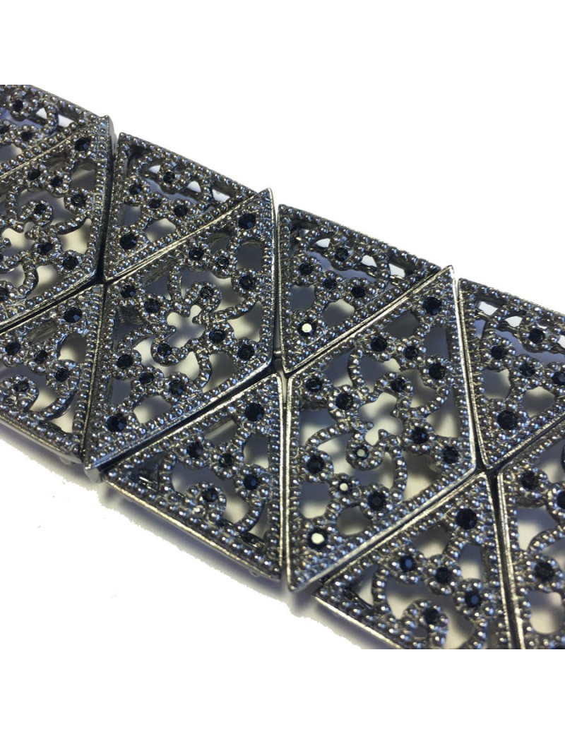 Collier CHRISTIAN DIOR métal argent vieilli 