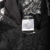 Robe de cocktail CHANEL T 36 en soie et dentelle noire