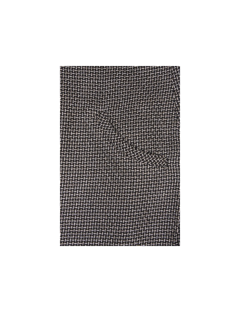 Robe CHANEL T 34 fils lamés argent et noir 