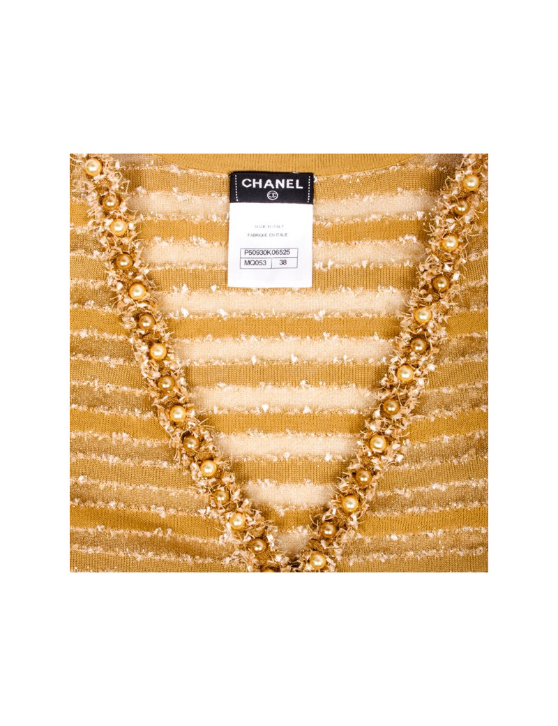 Veste"Paris-Dubai" or et perles nacrées