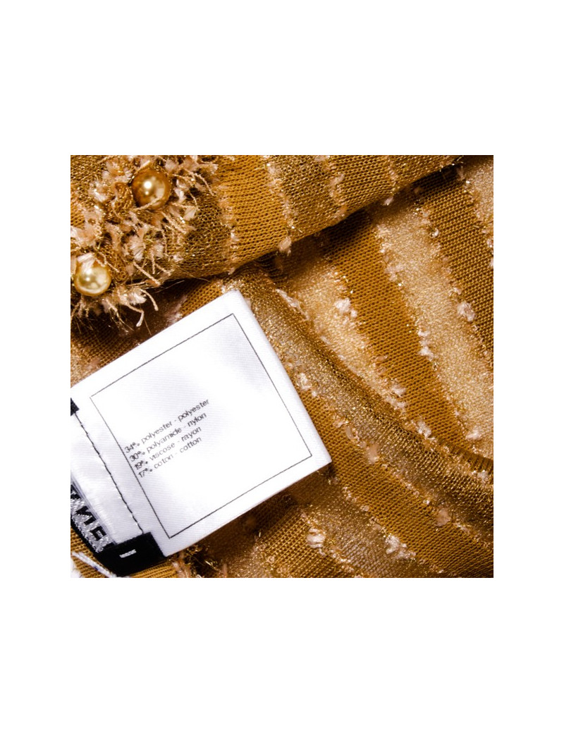 Jacket "Paris-Dubai" T 38 EN gold and Pearly beads