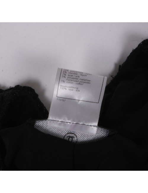 Black CHANEL T 42 EN Tweed jacket and lurex