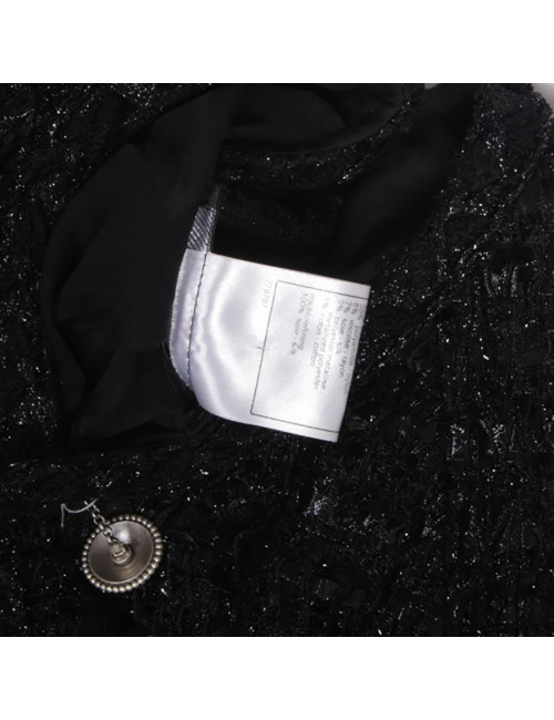 Black CHANEL T 42 EN Tweed jacket and lurex