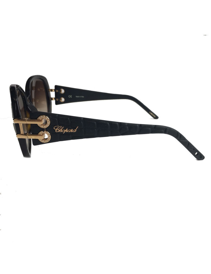 Lunettes de soleil CHOPARD écaille marron foncé et branches noires