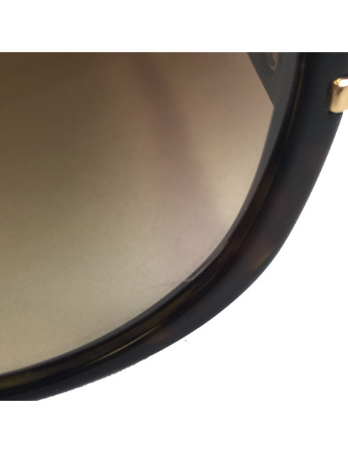 Lunettes de soleil CHOPARD écaille marron foncé et branches noires