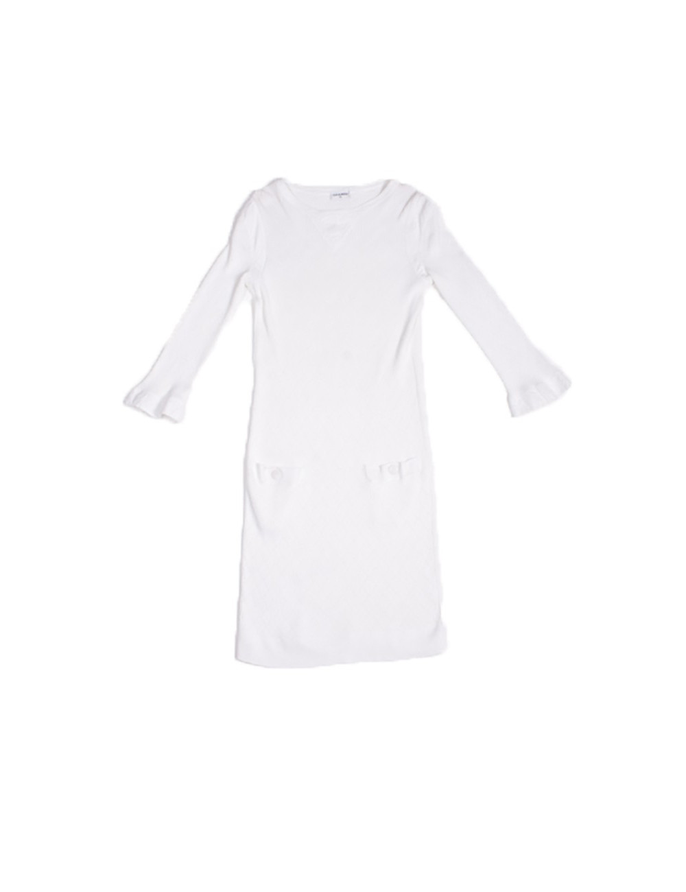 Robe CHANEL Blanche T 38 en maille 