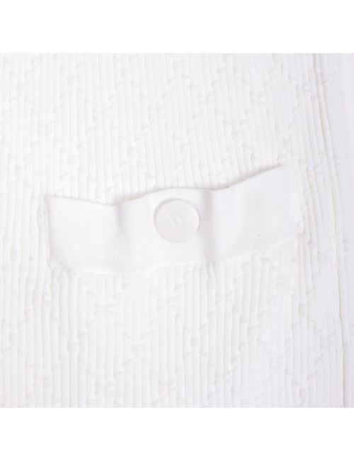 CHANEL White T 38 EN mesh dress