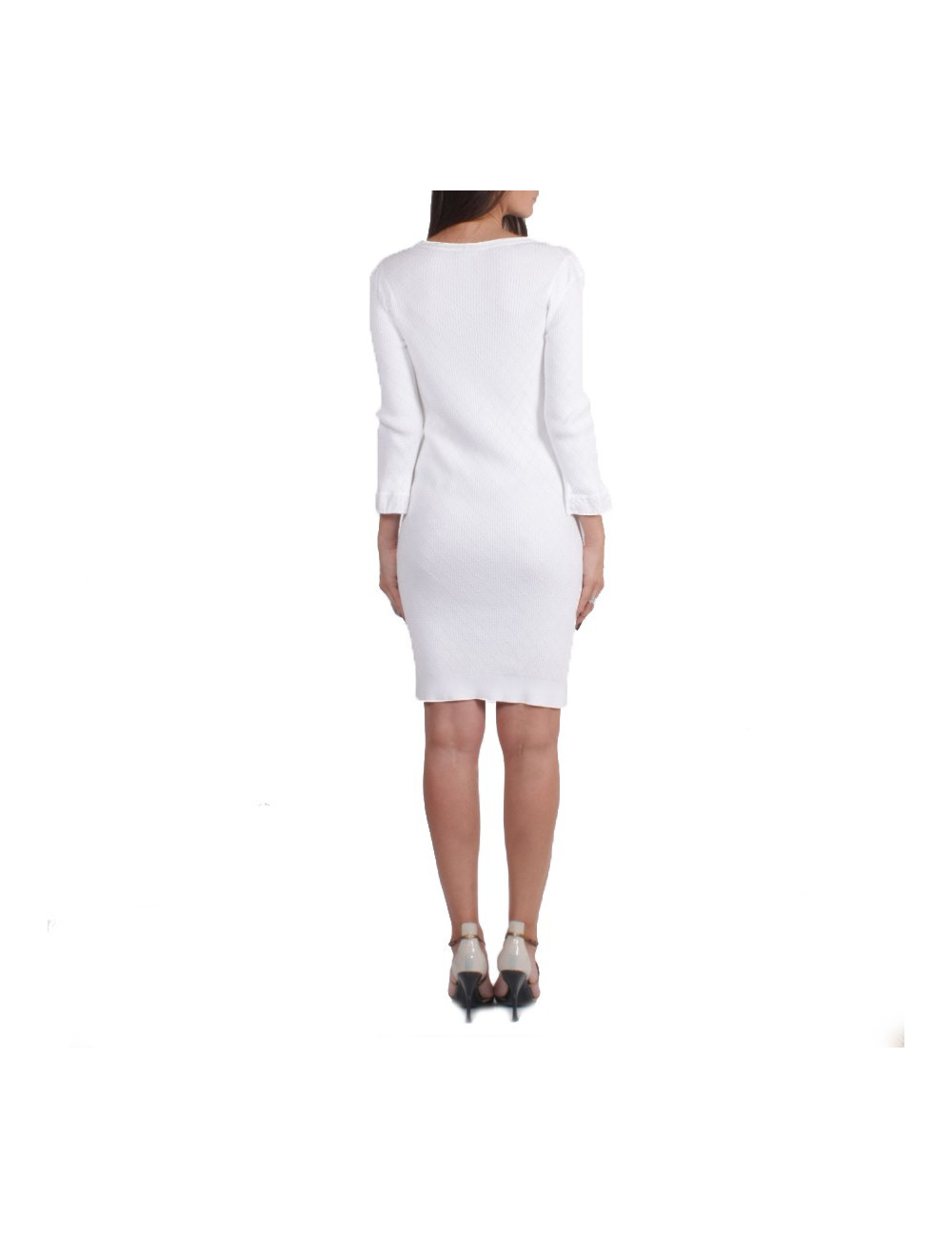 Robe CHANEL Blanche T 38 en maille 