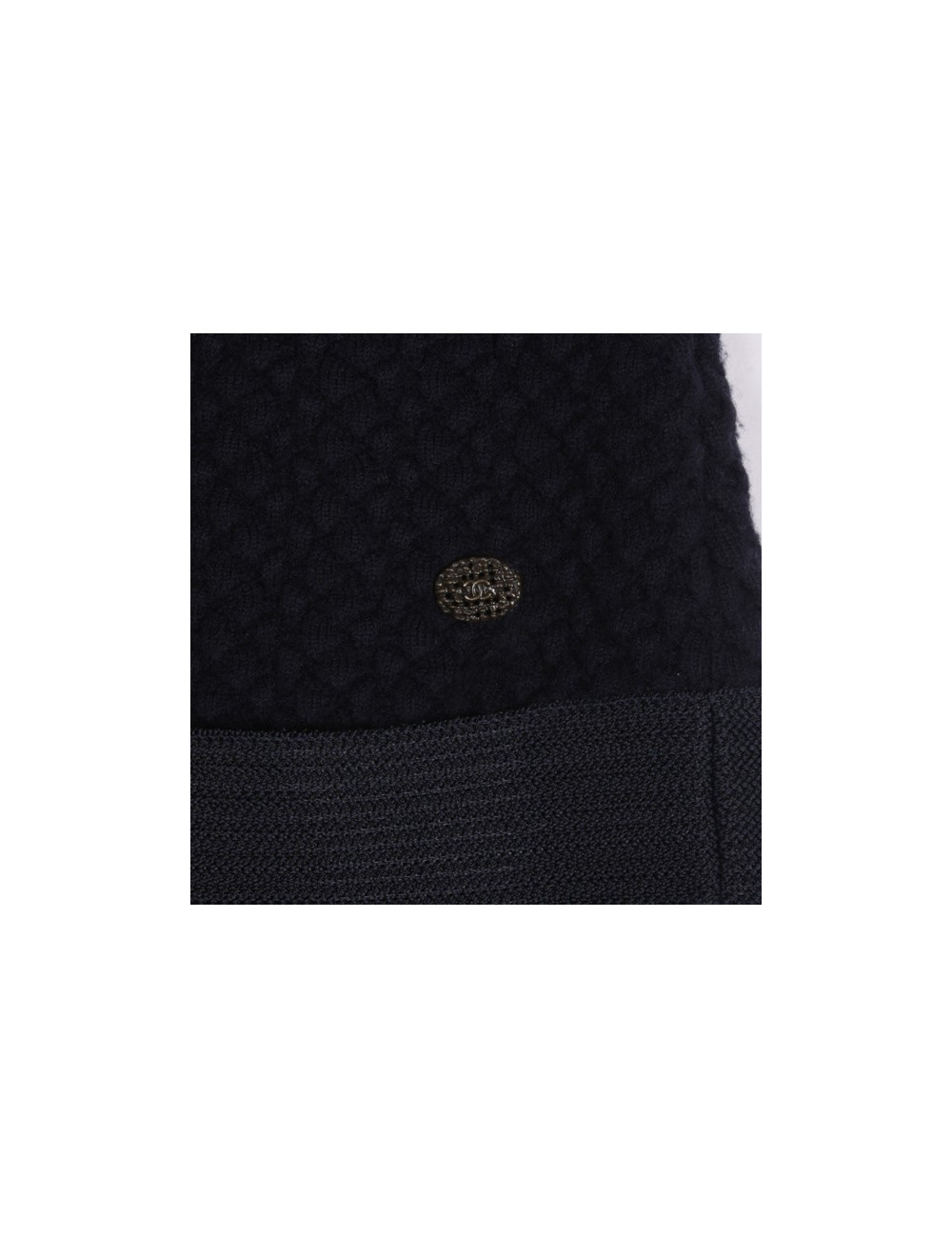 Robe CHANEL T 34 FR en laine bleu marine 