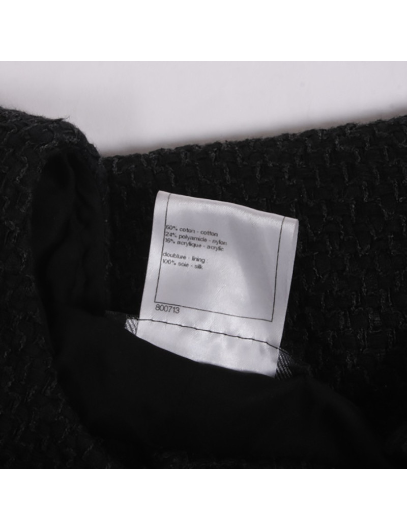 Robe CHANEL T 34 FR en laine bleu marine 