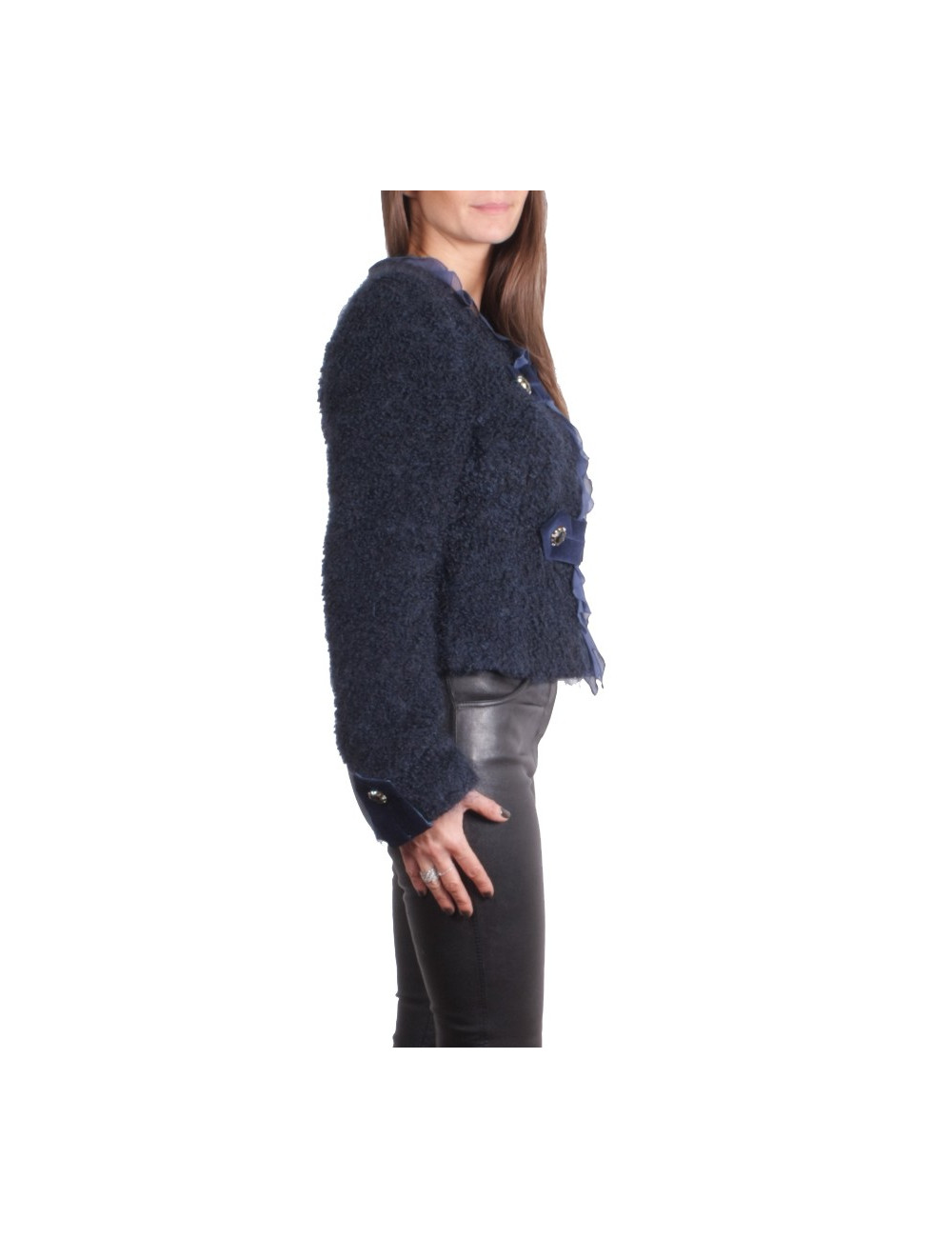 Veste UNGARO en mohair bleu nuit T 42