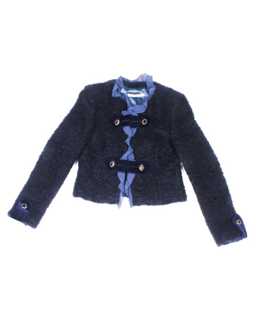 Veste UNGARO en mohair bleu nuit T 42