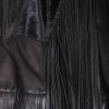TOM FORD fringed Top in black leather size 38EU
