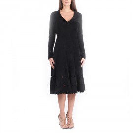 ALAÏA dress in black stretch Velvet Size 40EU