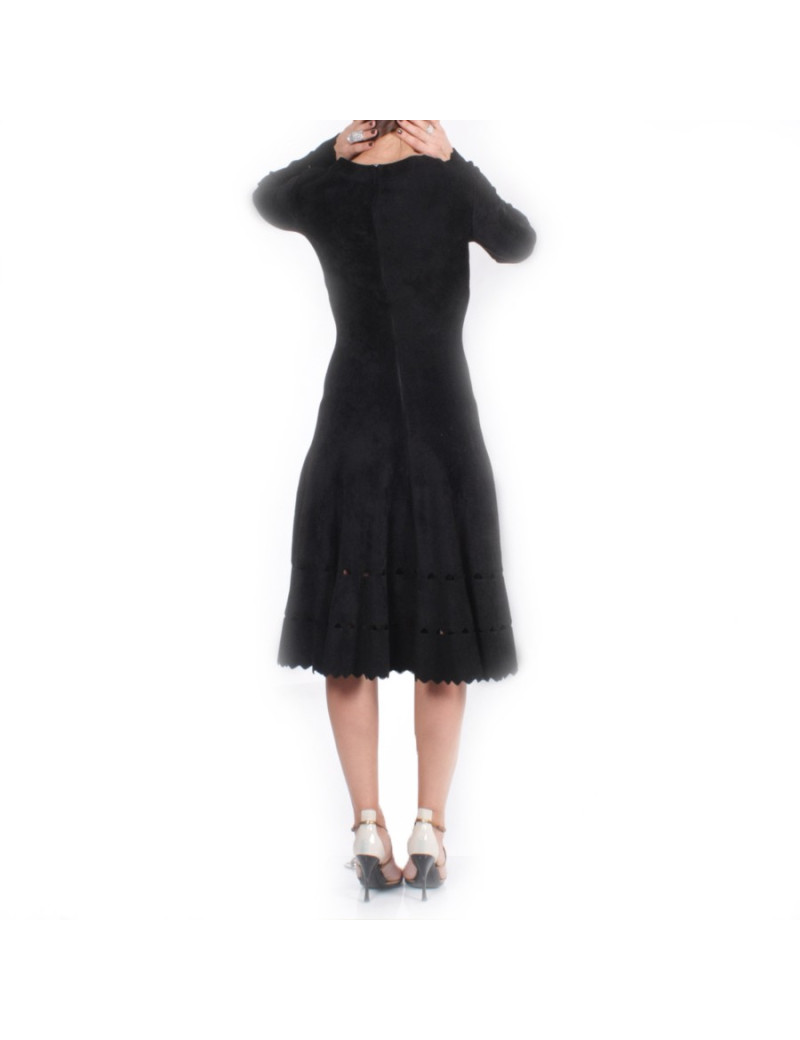 ALAÏA dress in black stretch Velvet Size 40EU