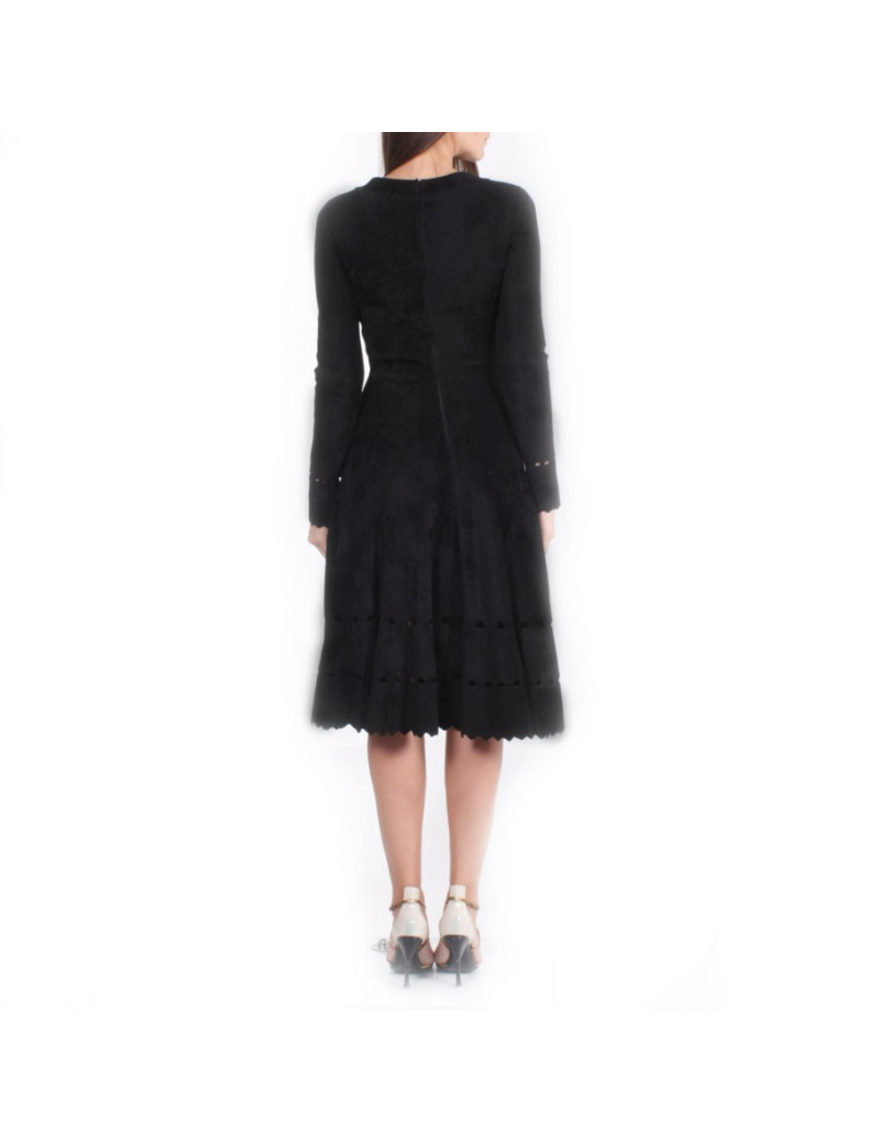 ALAÏA dress in black stretch Velvet Size 40EU