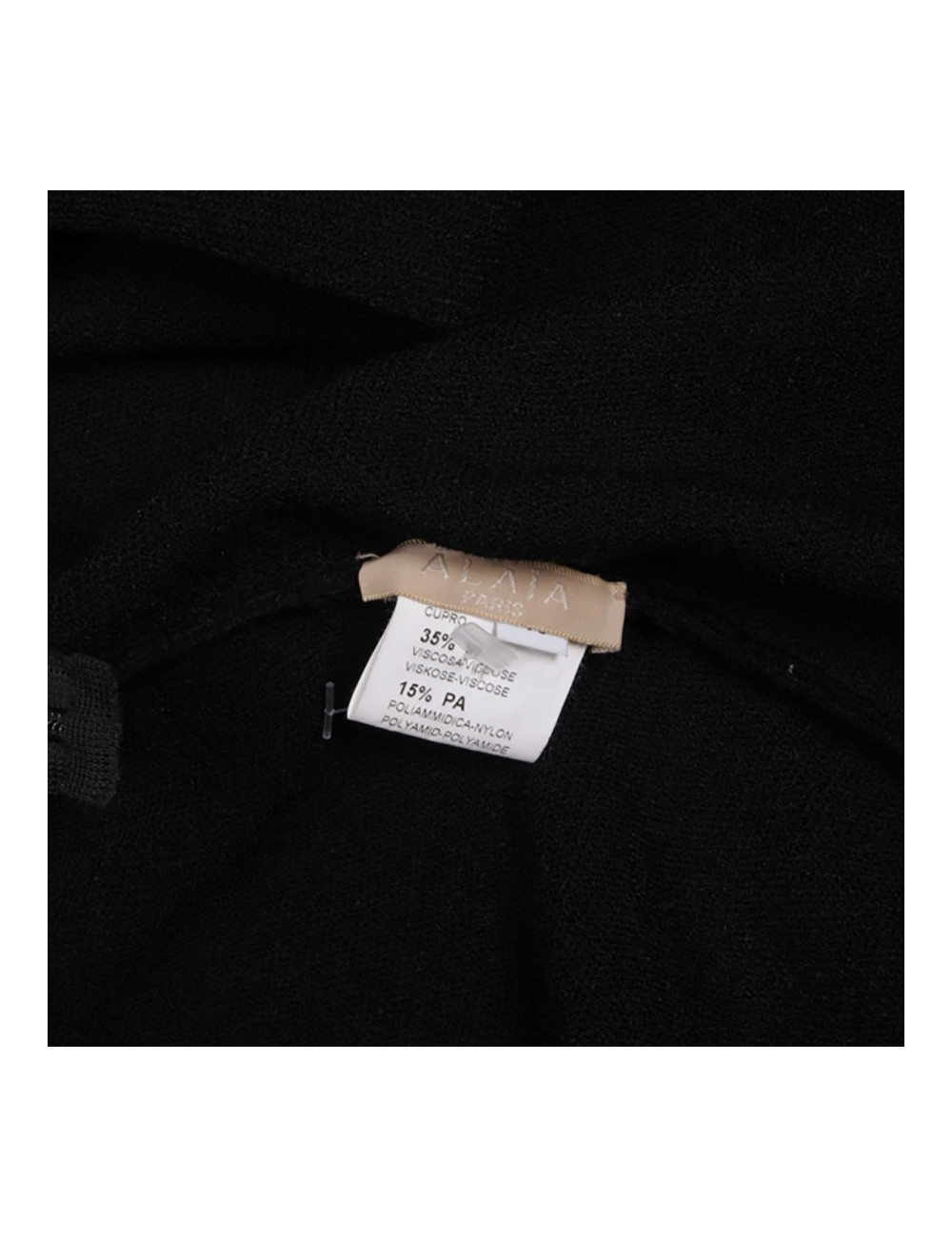 Robe ALAIA T 40 en velours stretch noir 