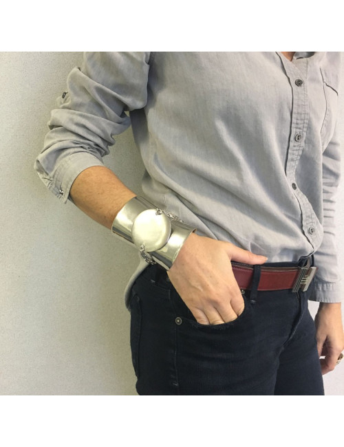 Manchette CELINE taille S métal argenté