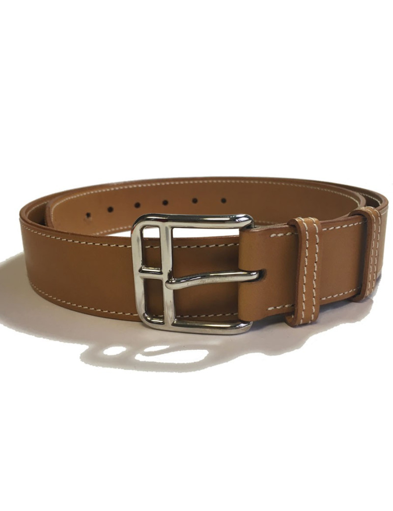 Ceinture HERMÈS en cuir gold T80