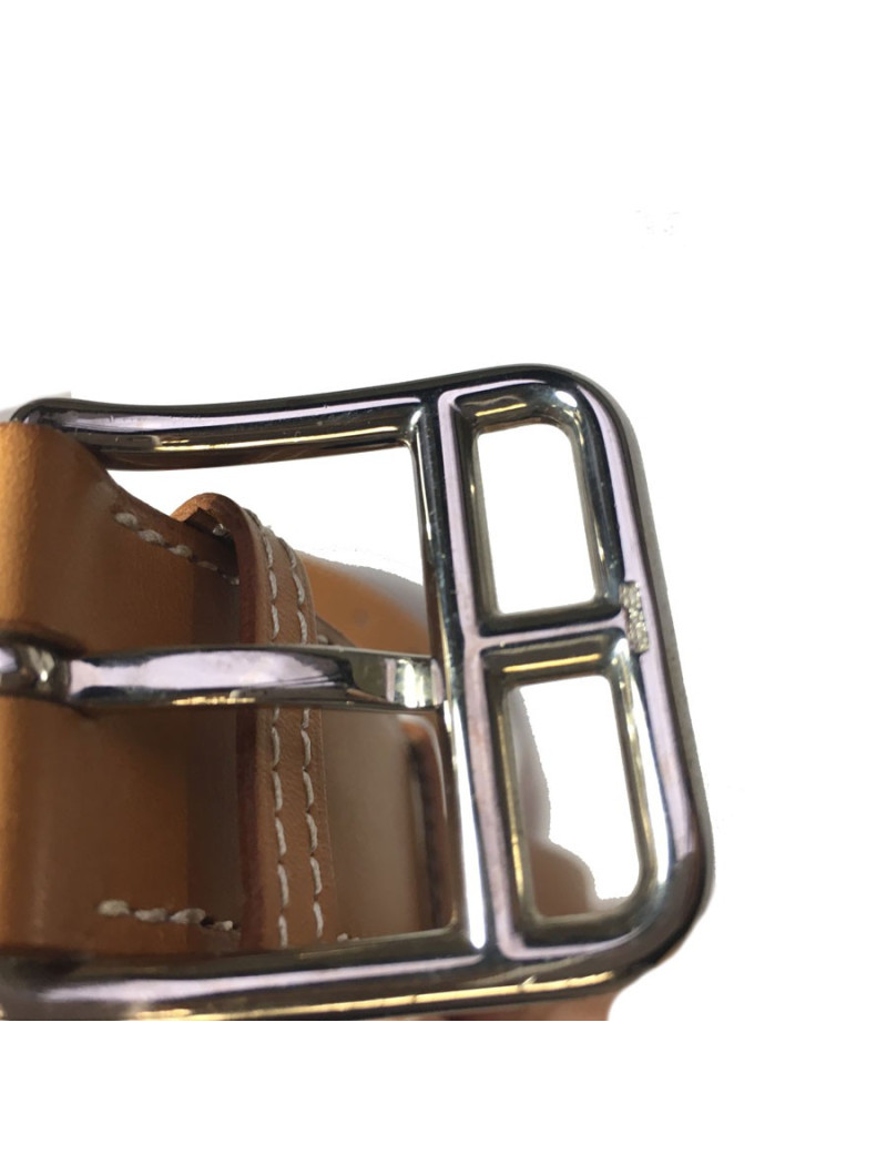 HERMÈS belt in gold leather size 80FR