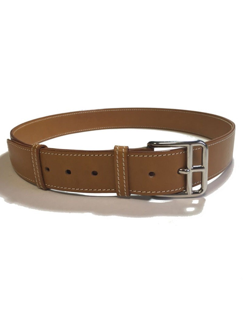 Ceinture HERMÈS en cuir gold T80