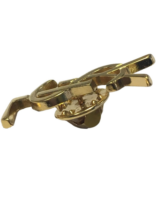 Pin s YSL  SAINT LAURENT doré