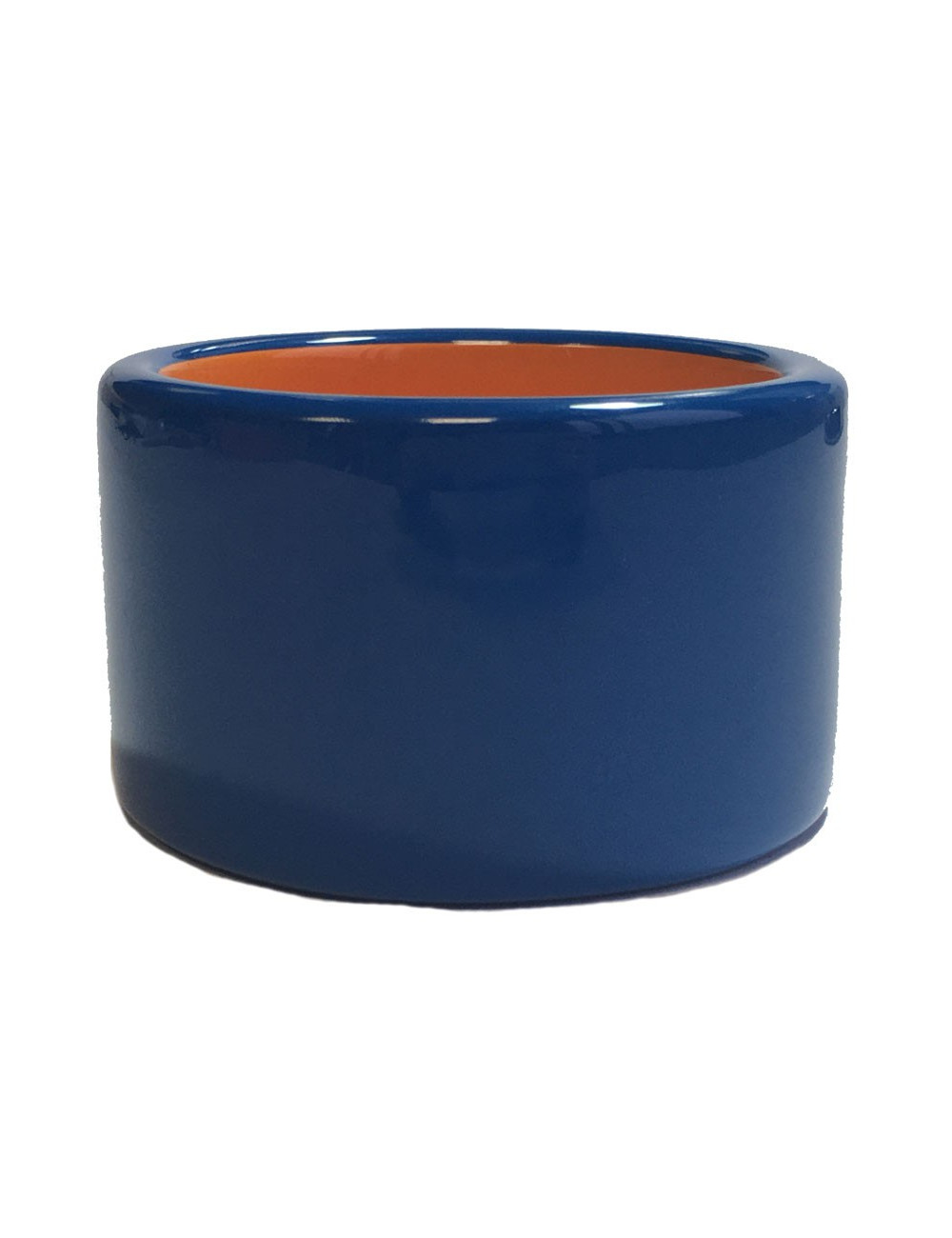 Manchette HERMÈS en bois laqué bleu et orange