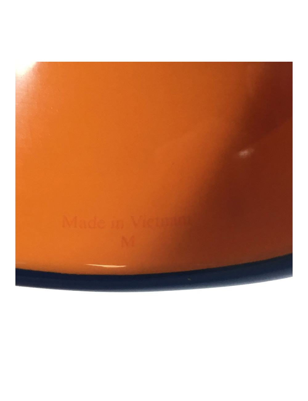 HERMES cufflinks in blue and orange lacquered wood